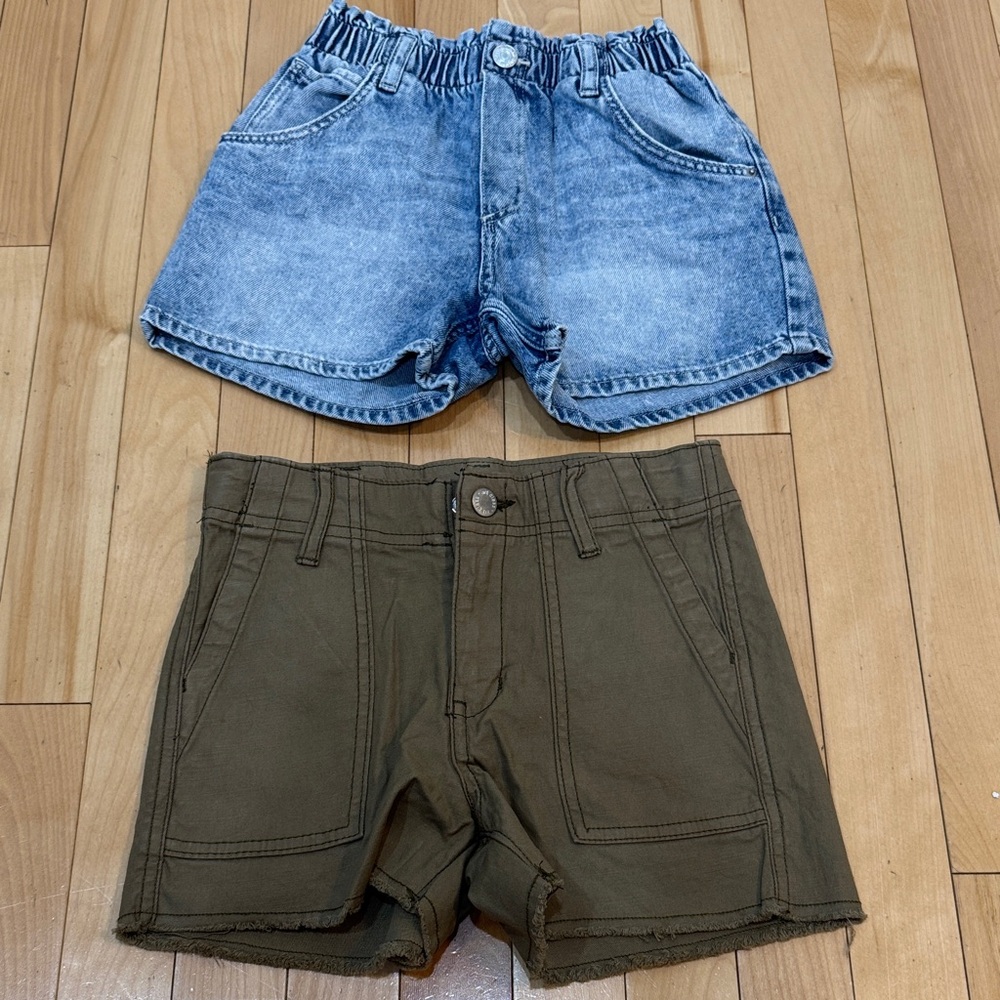 ART CLASS Size 6/7 Blue and Olive Kids Shorts Set